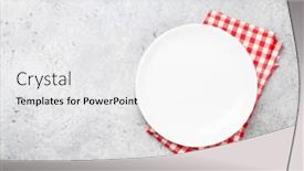  Presentation with table napkin - Colorful presentation enhanced with white-empty-plate-and-napkin backdrop and a white colored foreground