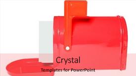  Presentation with red black and white - PPT theme featuring white envelopes in red mailbox background and a  colored foreground