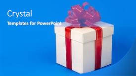  Presentation with fancy - Presentation featuring concept - isolated on blue background background and a teal colored foreground