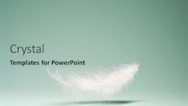  Presentation with feather - Slide deck enhanced with white-feather-shadow-on-empty background and a mint green colored foreground