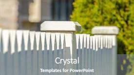  Presentation with green and white - Cool new slides with white fence with green lawn backdrop and a gray colored foreground