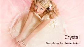  Presentation with appearance - Slide set enhanced with white festive dress over pink background and a lemonade colored foreground