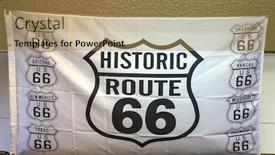  Presentation with america flag - Presentation enhanced with white-flag-historic-route-66 background and a coral colored foreground