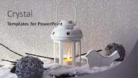  Presentation with flash - Slides having white flash light and christmas decoration on light background background and a light gray colored foreground