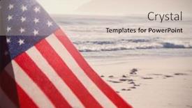  Presentation with flash - Slide set enhanced with white flash with a black blackground against scenic view of beach background and a lemonade colored foreground