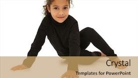  Presentation with preschool brain - Colorful presentation design enhanced with white floor with clipping path backdrop and a coral colored foreground