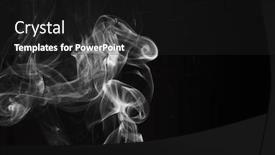  Presentation with smoke - Audience pleasing PPT theme consisting of white-flow-smoke-blot backdrop and a dark gray colored foreground