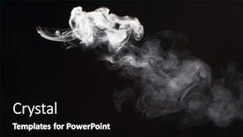  Presentation with smoke - Slides featuring white-flow-smoke-blot background and a black colored foreground
