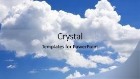  Presentation with atmosphere - Colorful PPT layouts enhanced with white fluffy clouds - atmosphere backdrop and a light blue colored foreground