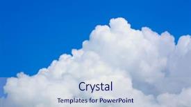  Presentation with water blue sky and peaceful - Cool new slides with white fluffy clouds - blue sky backdrop and a lemonade colored foreground