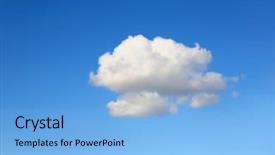  Presentation with cloud - PPT layouts enhanced with white fluffy clouds - single cumulus cloud background and a light blue colored foreground