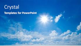  Presentation with sky rainbow - Slides having white-fluffy-clouds-with-rainbow background and a teal colored foreground