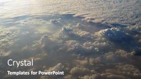  Presentation with plain clear navy blue blue and white cloudy - Colorful PPT theme enhanced with white-fluffy-clouds backdrop and a dark gray colored foreground