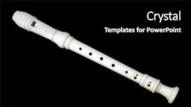  Presentation with flute - Slides featuring white flute - isolated on black background and a  colored foreground
