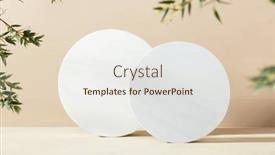  Presentation with eucalyptus - Presentation design having white-foam-circle-shaped-pedestals background and a sky blue colored foreground