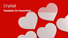  Presentation with foam - Slides consisting of white-foam-hearts-on-red background and a  colored foreground