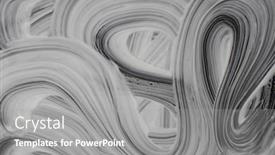  Presentation with abstract wave - PPT theme enhanced with white-foam-wave-stains background and a gray colored foreground