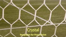  Presentation with art white gray grey - Presentation theme having white football net green grass background and a  colored foreground