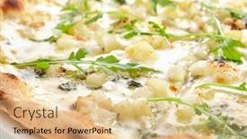  Presentation with mold - Slide deck with white-four-cheeses-pizza background and a lemonade colored foreground