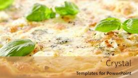  Presentation with white cheese - PPT layouts featuring white-four-cheeses-pizza background and a yellow colored foreground