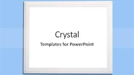  Presentation with two paths - Presentation theme with white frame on blue background background and a white colored foreground