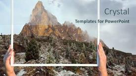  Presentation with powdered - Colorful presentation theme enhanced with white-frame-the-first-snow backdrop and a lemonade colored foreground