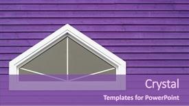 Presentation with architecture geometric - Beautiful slides featuring white geometric window on purple backdrop and a violet colored foreground