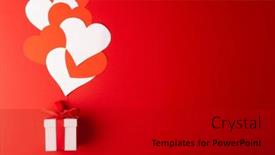  Presentation with romance - Slide deck having white-gift-box-tied background and a black colored foreground