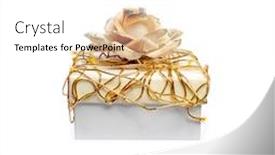  Presentation with rose gold - Cool new theme with white-gift-box-with-gold backdrop and a white colored foreground