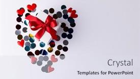  Presentation with love romance - Presentation consisting of white-gift-box-with-red background and a sky blue colored foreground