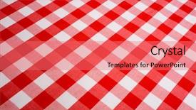  Presentation with black and white checker - Presentation theme having white gingham or checked tablecloth background and a  colored foreground