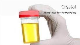  Presentation with specimen - Presentation theme having white glove holding specimen background and a white colored foreground