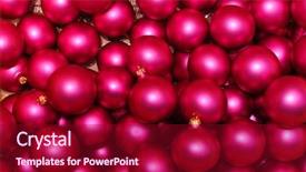  Presentation with red leather cricket ball hitting - Presentation design having white gold globe - red xmas balls background background and a  colored foreground