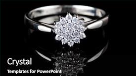  Presentation with diamonds - Audience pleasing presentation design consisting of white gold ring with diamonds backdrop and a black colored foreground