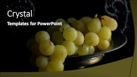  Presentation with grape - Presentation featuring white-grape-in-antique-still background and a black colored foreground