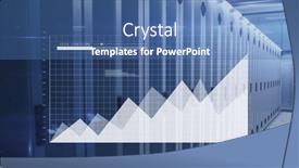 Presentation with computer storage - Presentation design having white-graph-processing-data-over background and a ocean colored foreground