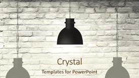  Presentation with white brick wall - Cool new presentation theme with nine building block - white grunge brick wall background backdrop and a cream colored foreground