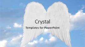  Presentation with angel wings - Presentation theme featuring white heavenly angel wings background and a light gray colored foreground