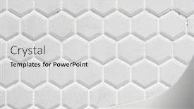  Presentation with hexagon - PPT theme with white-hexagon-tile-wall background and a light gray colored foreground