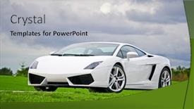  Presentation with performance - Presentation featuring white-high-performance-supercar background and a light gray colored foreground