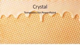  Presentation with wafer - Slide set consisting of white hot chocolate background and a lemonade colored foreground