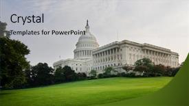  Presentation with capitol washington dc - Slide deck having white house - us capitol building washington dc background and a light gray colored foreground