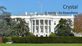  Presentation with white house - Cool new slides with white house - washington dc united backdrop and a light blue colored foreground