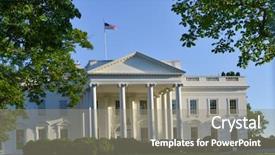  Presentation with white house - Beautiful slide set featuring white house - washington dc united backdrop and a gray colored foreground