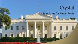  Presentation with white house - Theme with white house - washington dc united background and a light blue colored foreground