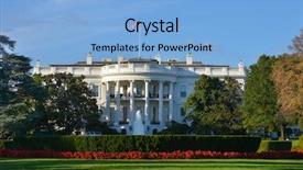  Presentation with white house - Colorful slide set enhanced with white house - washington dc united backdrop and a light blue colored foreground