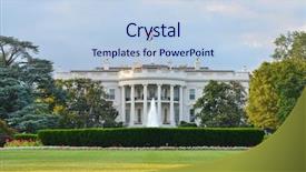  Presentation with white house - Theme featuring white house - washington dc background and a light blue colored foreground