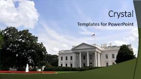  Presentation with white house - Colorful presentation enhanced with white house and its front backdrop and a light blue colored foreground