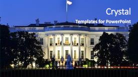  Presentation with white house - Beautiful PPT theme featuring white house at night - washington backdrop and a cobalt blue colored foreground