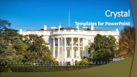  Presentation with illuminated - PPT layouts having white house illuminated by evening background and a teal colored foreground